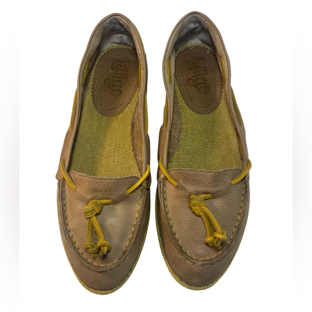 Latigo Anthropologie Carmel Leather Tassel Loafer Flats Womens Size 7M
